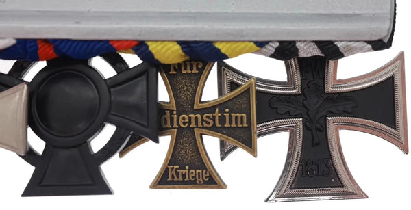 WW1 German 7-Place Mounted Medal Bar Imperial / Austro-Hungarian Awards Replica