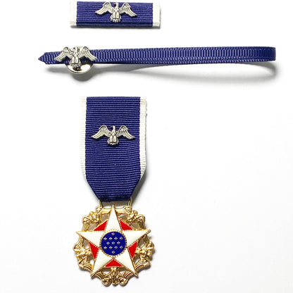 US Presidential Medal of Freedom Mini Medal + Ribbon Bar + Service Ribbon – Replica