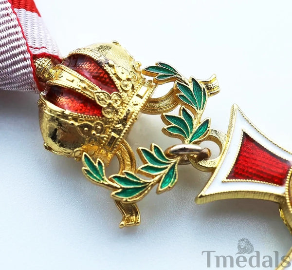 Austria Imperial Order of Leopold Knight Cross w/ War Decoration Ribbon Replica
