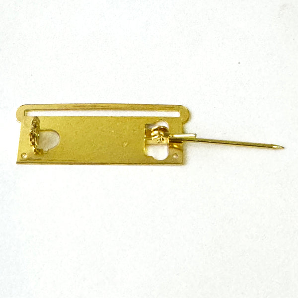 10 X Medal Ribbon Mounting Bars Brooch Pin Fixing 1 Space, for 35-38 mm Ribbon Gold