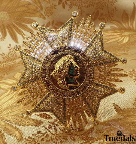 French Legion of Honor / Légion d'Honneur Breast Star in Gold with Diamond Museum Replica Repro