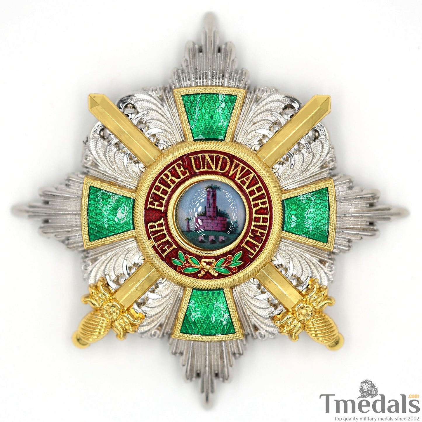 German Order of the Zähringer Lion – Commander Breast Star with Swords Replica