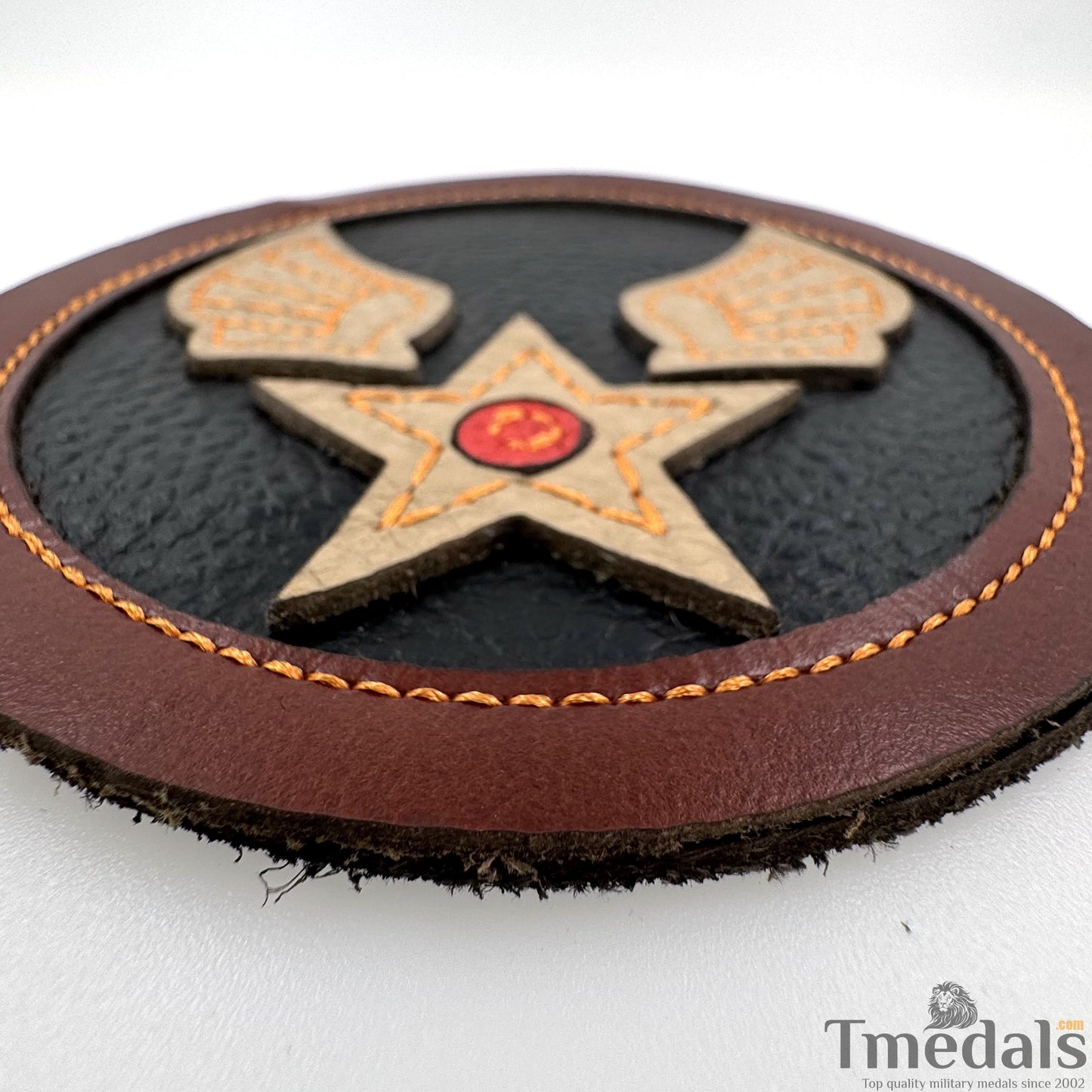 U.S. Army Air Force WW2 BULLION USAF Air Corps Squadron Shoulder Uniform Patch Genuine leather USA