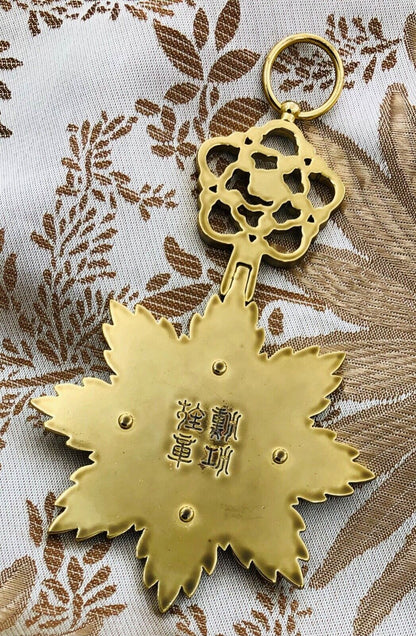 Order of the Illustrious Dragon Full Set with Sash – Japan Manchukuo China Medal Replica