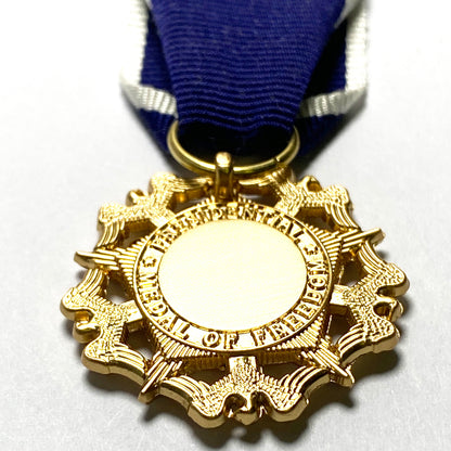 US Presidential Medal of Freedom Mini Medal + Ribbon Bar + Service Ribbon – Replica