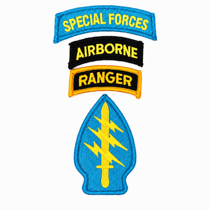 U.S. Army Special Forces Patch Set Replica – AIRBORNE & RANGER Embroidered Iron-On Set