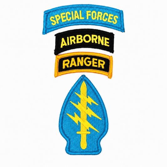 U.S. Army Special Forces Patch Set Replica – AIRBORNE & RANGER Embroidered Iron-On Set