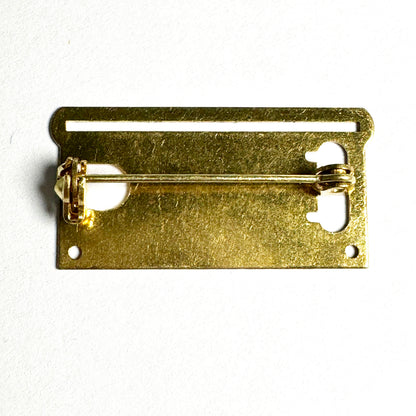 10x Medal Ribbon Mounting Bars – 1-Space Brooch Pin – Fits 30–34 mm Ribbons – Brass