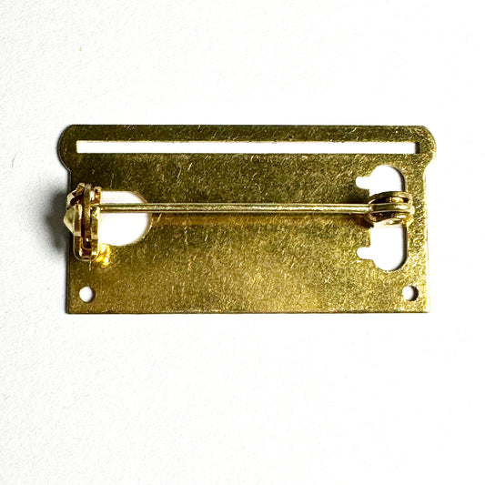 10x Medal Ribbon Mounting Bars – 1-Space Brooch Pin – Fits 30–34 mm Ribbons – Brass