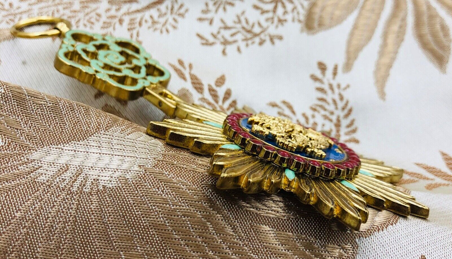 Order of the Illustrious Dragon Full Set with Sash – Japan Manchukuo China Medal Replica