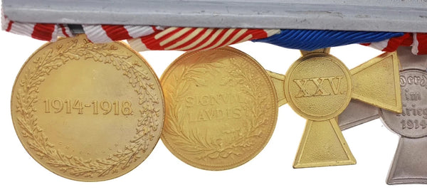 WW1 German 7-Place Mounted Medal Bar Imperial / Austro-Hungarian Awards Replica