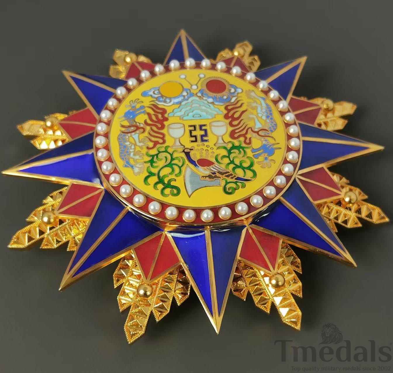 Grand Order of the Republic of China 1912 Medal pure Silver Replica