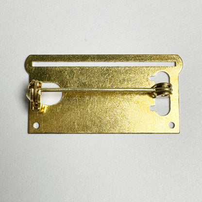 10x Medal Ribbon Mounting Bars – 1-Space Brooch Pin – Fits 30–34 mm Ribbons – Brass