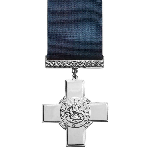 UK George Cross Replica Medal – Full Size with Dark Blue Ribbon