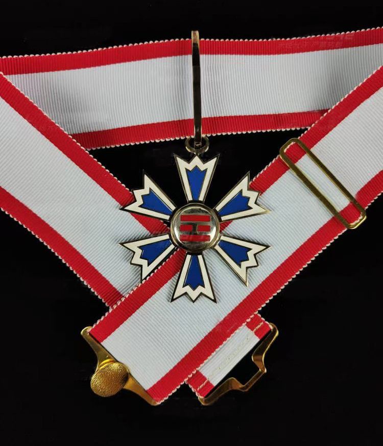 Korea Korean Empire Order of the Palgwae, 3rd Class Neck ribbon medal repro