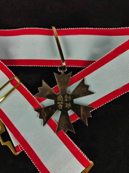 Korea Korean Empire Order of the Palgwae – 3rd Class Neck Ribbon Medal (Full Size Replica)