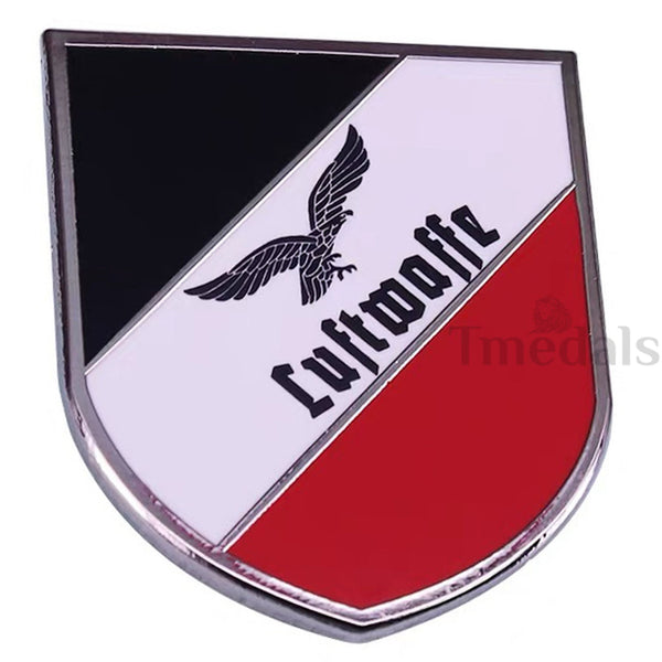 German Luftwaffe Shield Eagle Enamel Pin Badge Black White Red – Reproduction