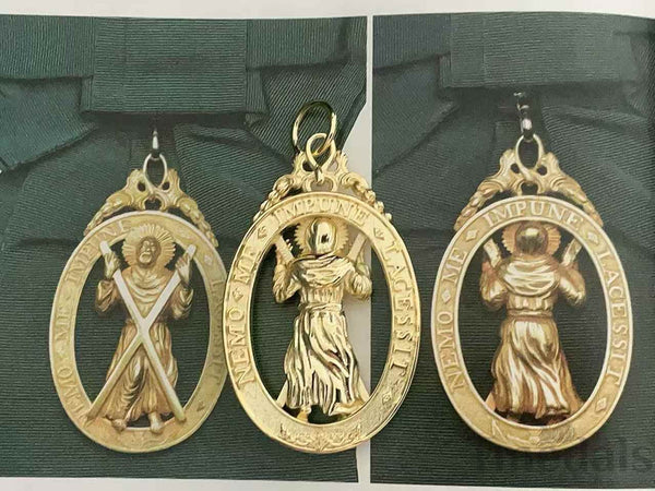 UK Order of the Thistle Badge Saint Andrew Replica Brass Gilt Full-Size Museum copy reproduction repro