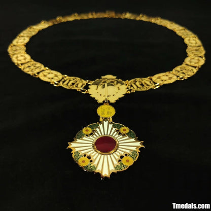 Japan Grand Cordon of the Order of the Chrysanthemum – Full Replica (Copper + Hard Enamel)
