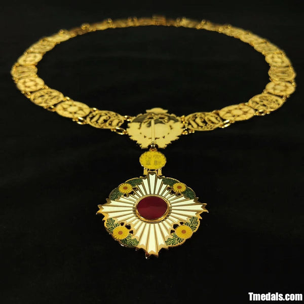 Japan Grand Cordon of the Order of the Chrysanthemum – Full Replica (Copper + Hard Enamel)