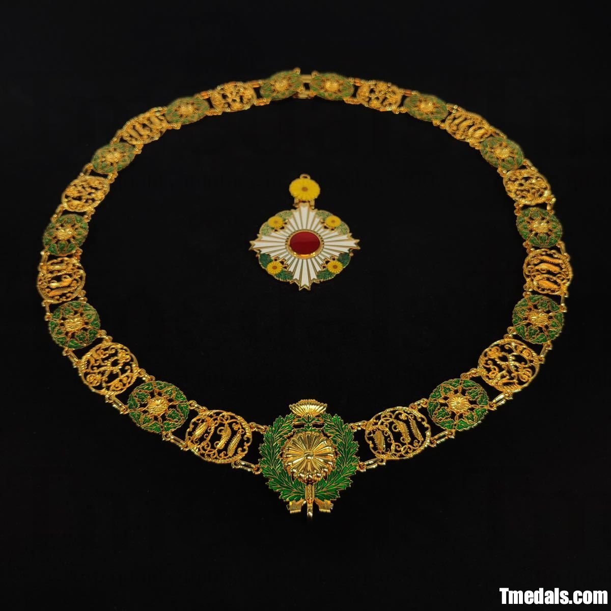 Japan Grand Cordon of the Order of the Chrysanthemum – Full Replica (Copper + Hard Enamel)