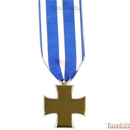 Gold Prussian Cross 1914 "Für Treue Dienste" Badge – WWI Loyal Service Replica
