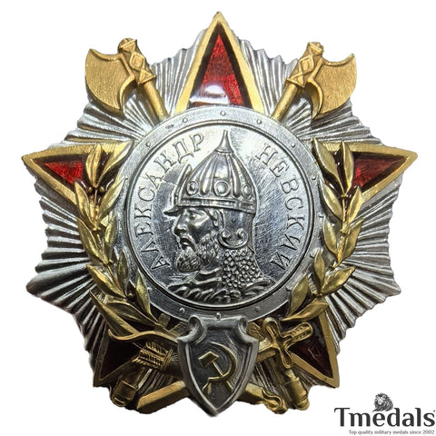 Order of Alexander Nevsky Medal – USSR WW2 Replica in 925 Silver + Real Enamel