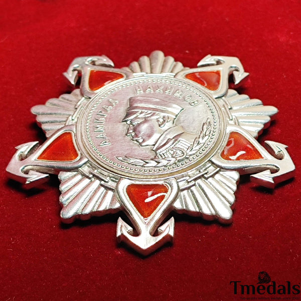 Order of Nakhimov USSR Medal Replica – 925 Silver & Hard Enamel – Soviet Union