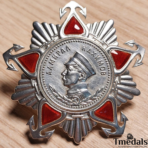 Order of Nakhimov USSR Medal Replica – 925 Silver & Hard Enamel – Soviet Union