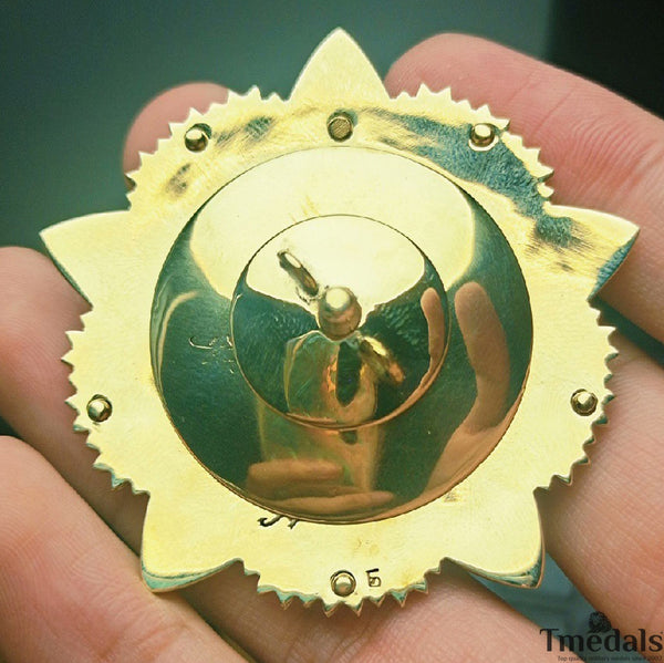 Mongolian Order of the Red Banner of Military Valour 925 Silver 24K gilt Replica