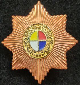Chinese Qing Imperial Guard Cap Badge – 8-Point Star Roundel — Replica