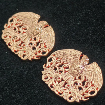 Chinese Qing Imperial Guard Cap Badge & Eagle Collar Insignia Set (3) – Replica