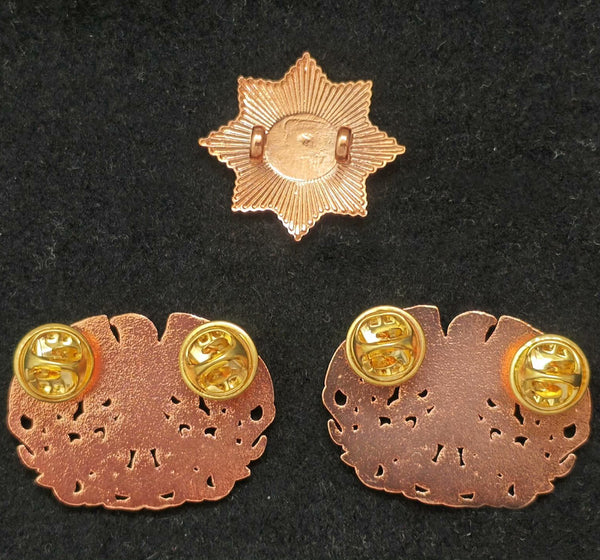 Chinese Qing Imperial Guard Cap Badge & Eagle Collar Insignia Set (3) – Replica