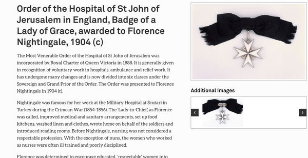 UK British Order of St John Lady of Grace Bow Badge White Enamel Cross Replica