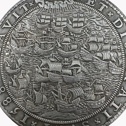Elizabeth I Defeat of the Spanish Armada Medal 1588 UK Medal Cion Replica Copy
