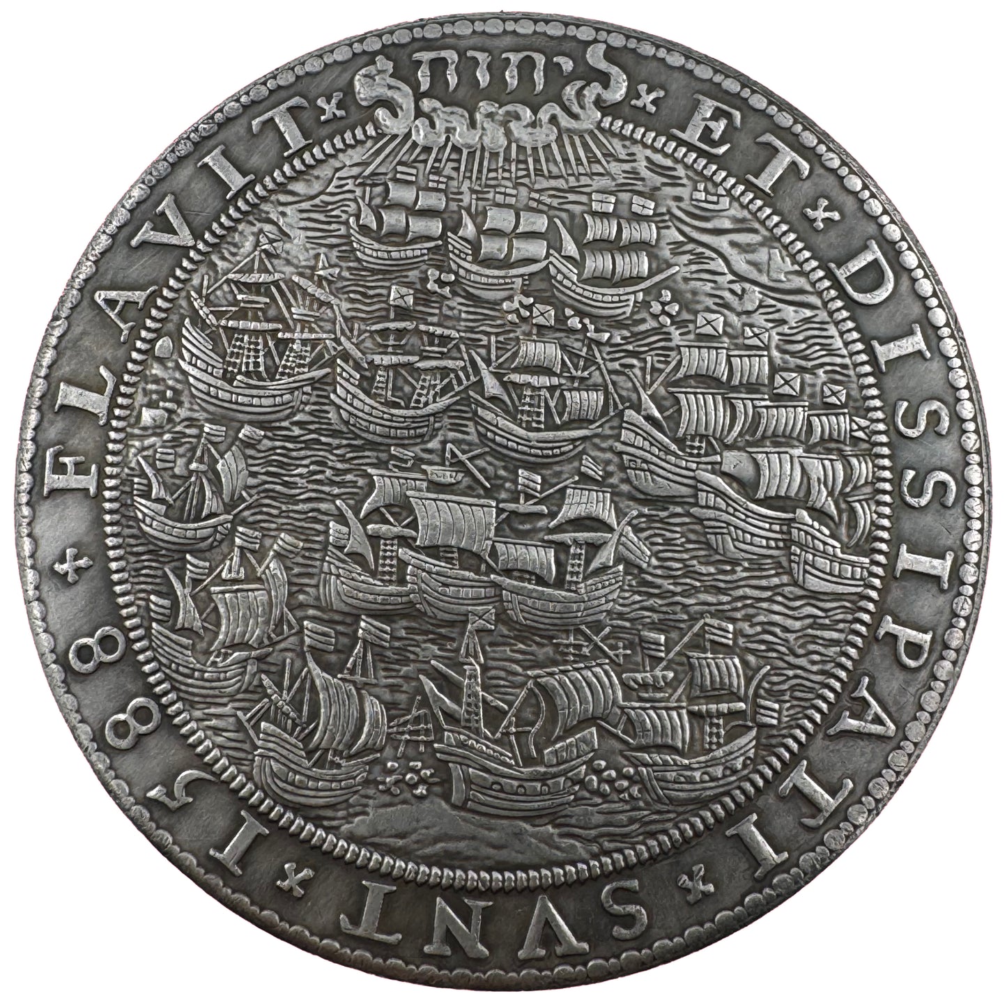 Elizabeth I Defeat of the Spanish Armada Medal 1588 UK Medal Cion Replica Copy
