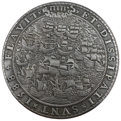 Elizabeth I Defeat of the Spanish Armada Medal 1588 UK Medal Cion Replica Copy