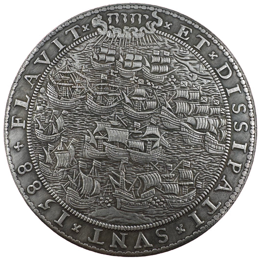 Elizabeth I Defeat of the Spanish Armada Medal 1588 UK Medal Cion Replica Copy