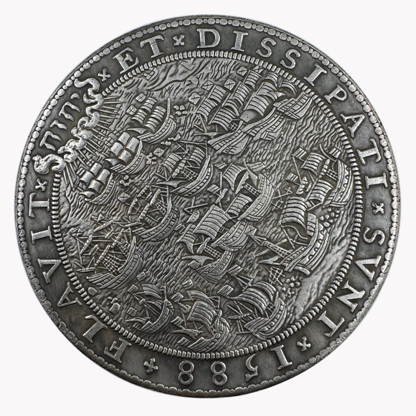 Elizabeth I Defeat of the Spanish Armada Medal 1588 UK Medal Cion Replica Copy