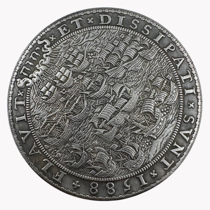 Elizabeth I Defeat of the Spanish Armada Medal 1588 UK Medal Cion Replica Copy