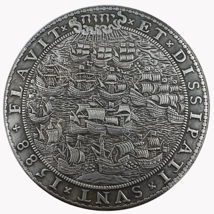 Elizabeth I Defeat of the Spanish Armada Medal 1588 UK Medal Cion Replica Copy