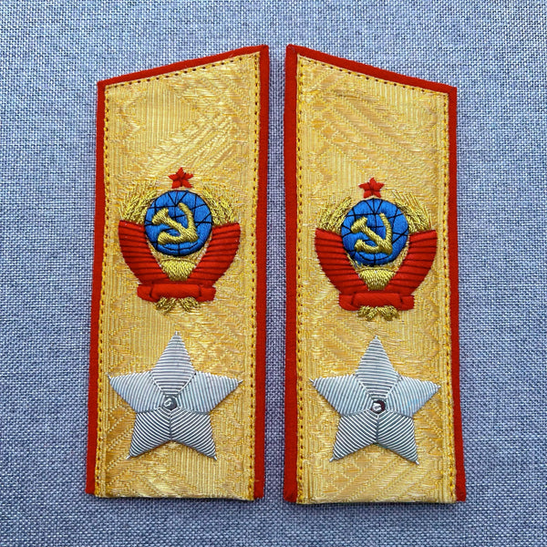 USSR Marshal of the Soviet Union Parade Shoulder Boards Gold w/ Star – Replica