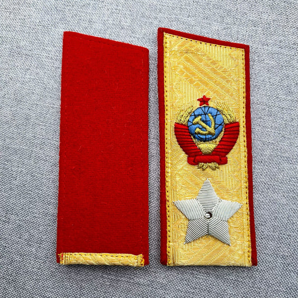 USSR Marshal of the Soviet Union Parade Shoulder Boards Gold w/ Star – Replica