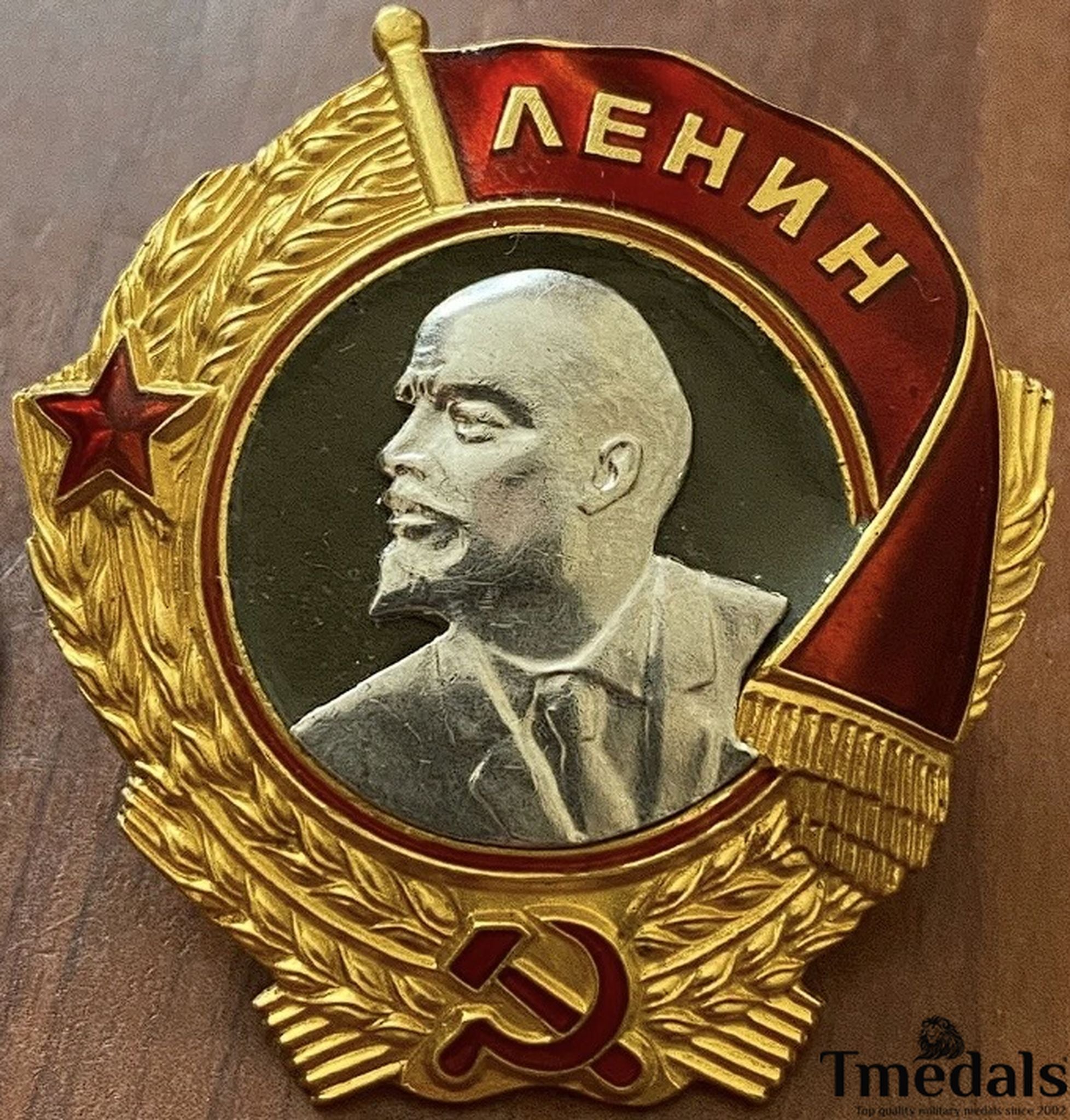 Order of Lenin Type 3 Medal–925 Sterling Silver Gilt Gold Platinum Enamel Replica Repro Copy