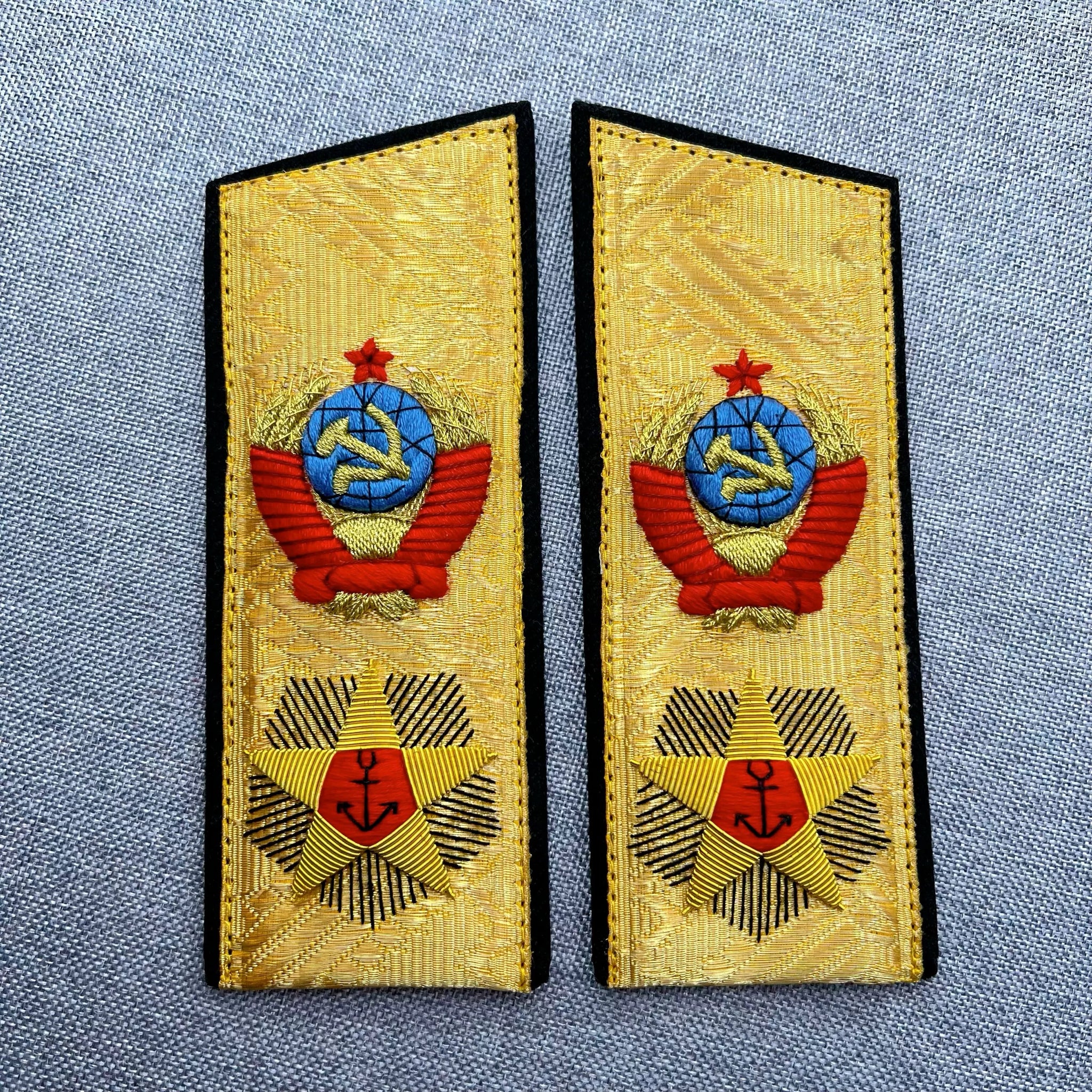Soviet Navy USSR Naval Marshal / Admiral of the Fleet Shoulder Boards – Repro
