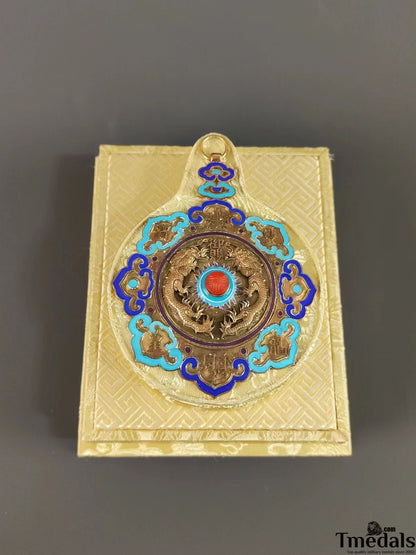 Chinese Qing Dynasty silver Order of the Double Dragon China Medal Badge