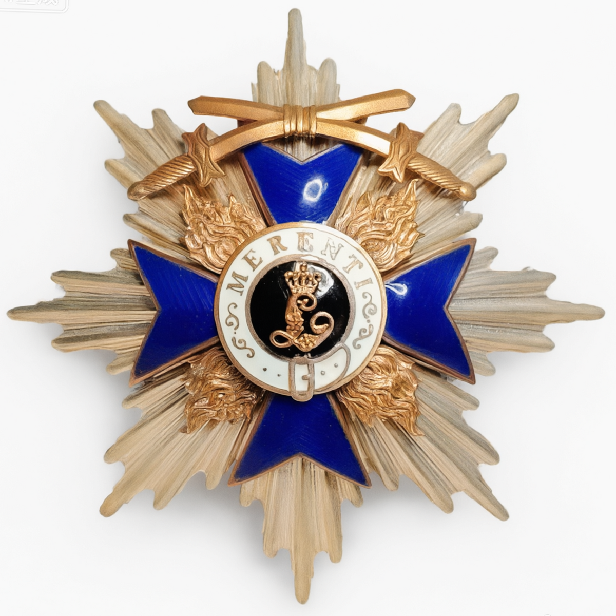 Bavarian Military Merit Order Grand Cross with Swords breast star reproduction, front