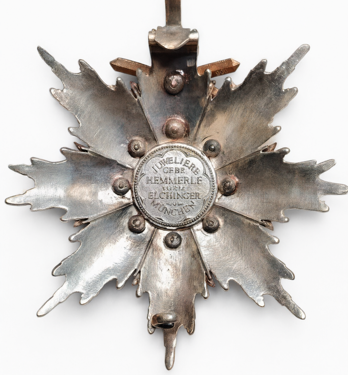 Reproduction breast star reverse with fastening pin open