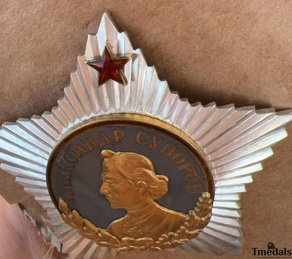 USSR Soviet Order of Suvorov 1st Class Medal-925 Silver 24K Gilt Enamel replica