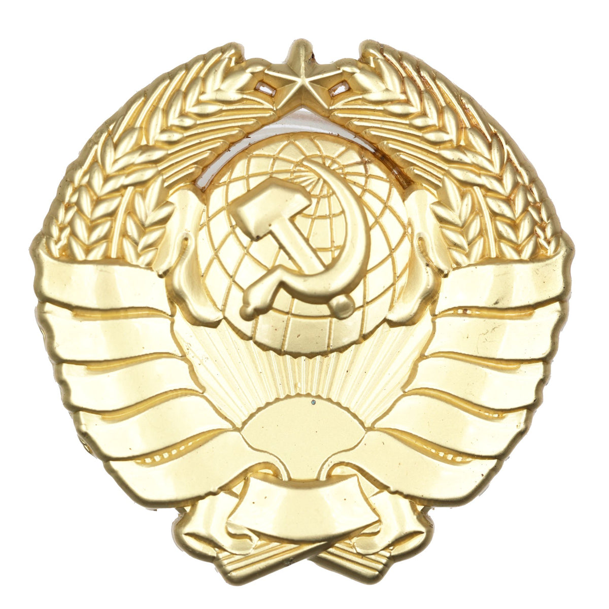 Soviet Union State Emblem Lapel Pin – Gold Tone